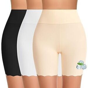 Cooling Slip Shorts For Under Dress Women Anti Chafing Seamless High-Wasited